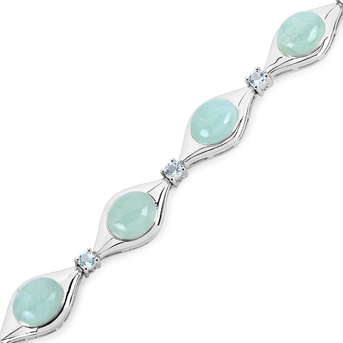 39.72 Carat Genuine Aquamarine .925 Sterling Silver Bracelet Bids.com