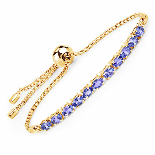 2.29 Carat Genuine Tanzanite .925 Sterling Silver Bracelet Bids.com