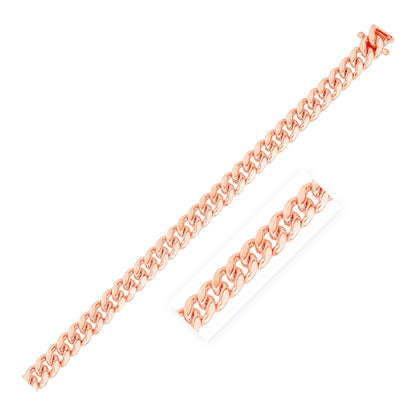 6.0mm 14k Rose Gold Classic Miami Cuban Solid Chain Bids.com