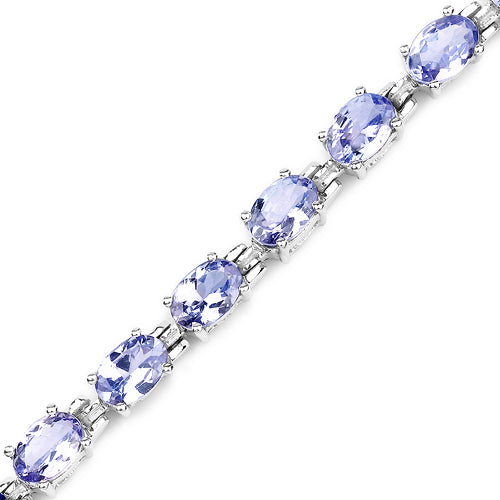 9.68 Carat Genuine Tanzanite .925 Sterling Silver Bracelet Bids.com