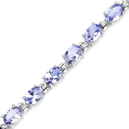 9.68 Carat Genuine Tanzanite .925 Sterling Silver Bracelet Bids.com