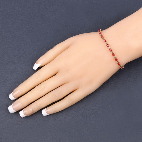 7.00 Carat Genuine Orange Sapphire 14K Yellow Gold Bracelet Bids.com