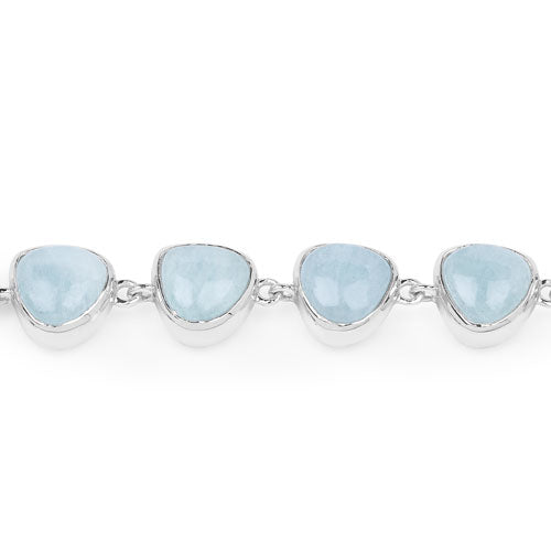 25.90 Carat Genuine Aquamarine .925 Sterling Silver Bracelet Bids.com