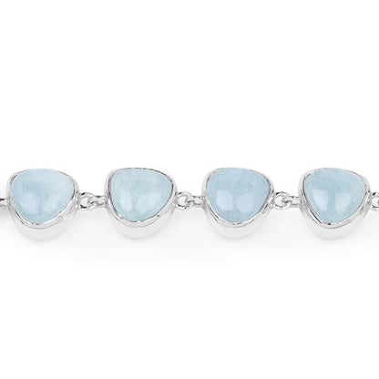 25.90 Carat Genuine Aquamarine .925 Sterling Silver Bracelet Bids.com