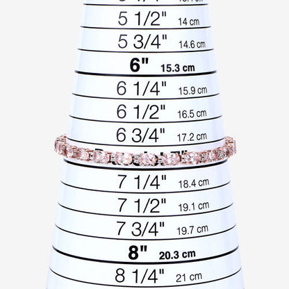 8.95 Carat Genuine Morganite and White Diamond 14K Rose Gold Bracelet Bids.com