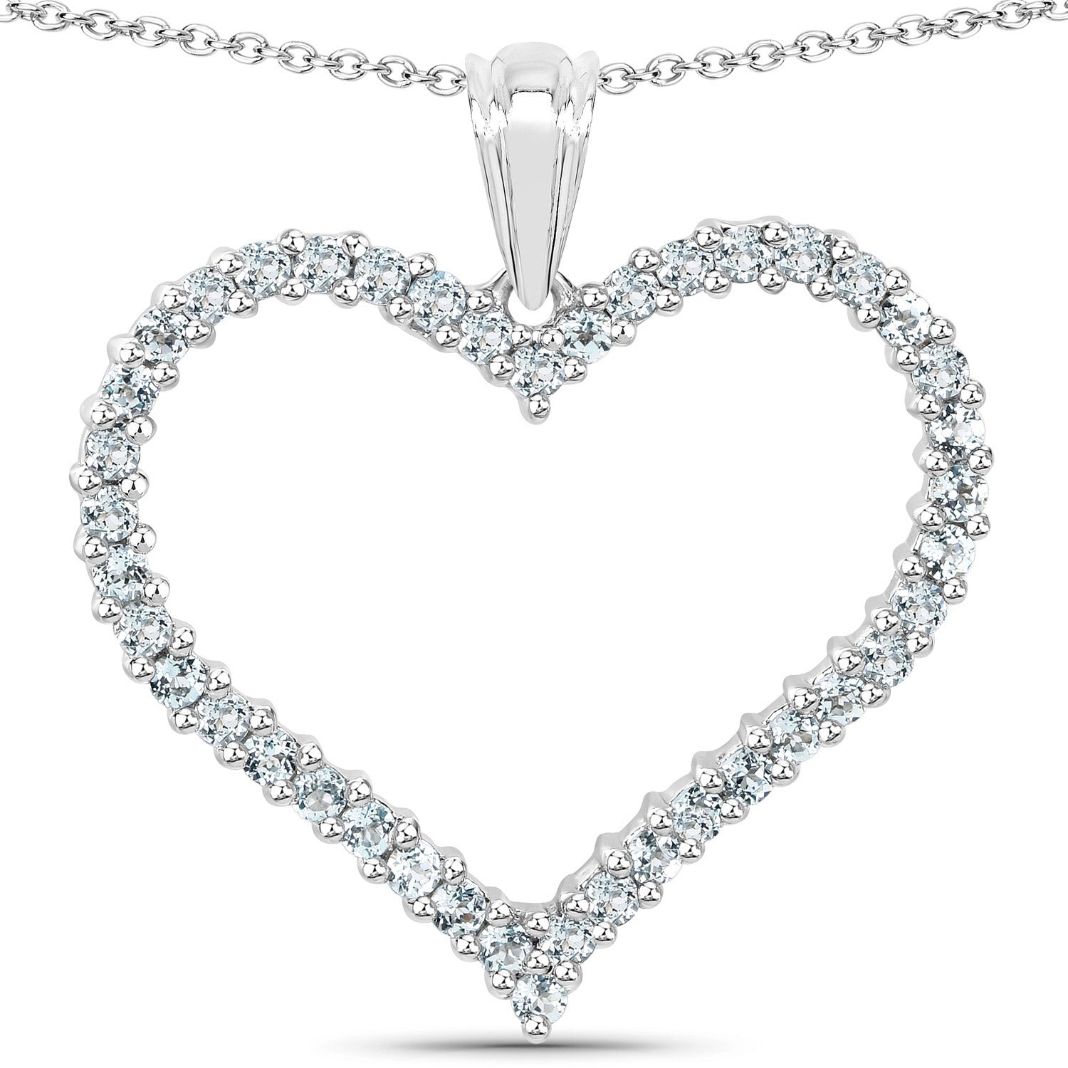 2.10 Carat Genuine Blue Topaz .925 Sterling Silver Pendant Bids.com