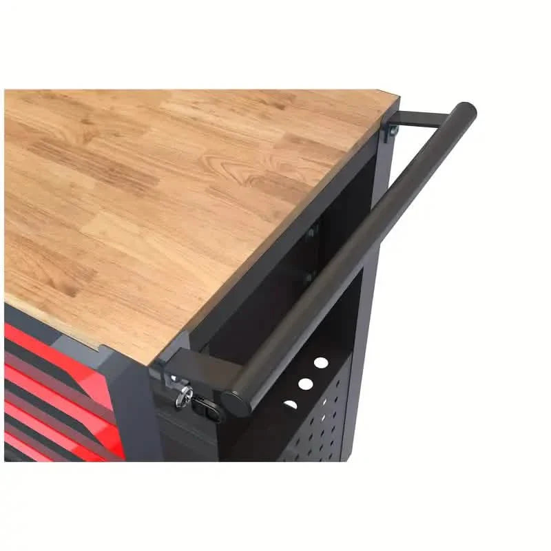 4 Drawers Multifunctional Tool Cart With Wheels And Wooden Top DailySale