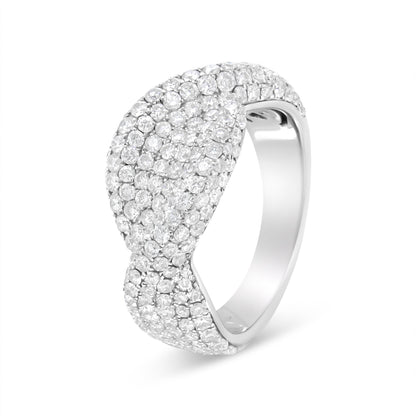 18K White Gold Cluster 2 1/4 Cttw Diamond Fashion Ring (F-G Color, VS1-VS2 Clarity) - Ring Size 7 Bids.com
