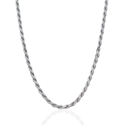 Sterling Silver 3.6mm Diamond Cut Rope Style Chain Bids.com
