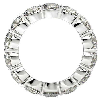 Round Cut Lab Grown Diamond Eternity Ring in 14k White Gold (6 cttw FG/VS2) Bids.com
