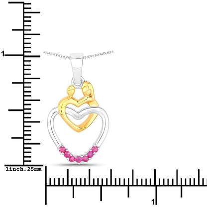 0.14 Carat Genuine Ruby .925 Sterling Silver Pendant Bids.com