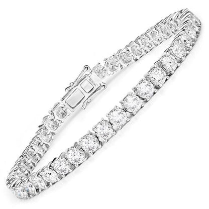 10.00 Carat Lab Grown Diamond 14K White Gold Bracelet Bids.com