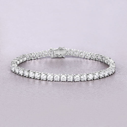 10.00 Carat Lab Grown Diamond 14K White Gold Bracelet Bids.com