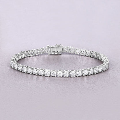 10.00 Carat Lab Grown Diamond 14K White Gold Bracelet Bids.com