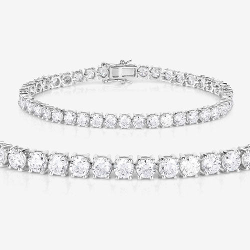 10.00 Carat Lab Grown Diamond 14K White Gold Bracelet Bids.com