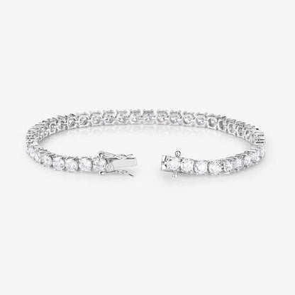10.00 Carat Lab Grown Diamond 14K White Gold Bracelet Bids.com