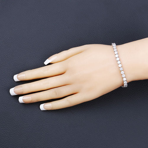 10.00 Carat Lab Grown Diamond 14K White Gold Bracelet Bids.com