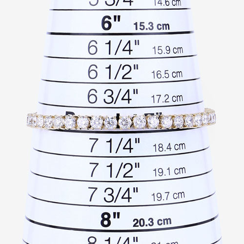 10.00 Carat Lab Grown Diamond 14K Yellow Gold Bracelet Bids.com