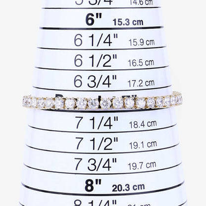 10.00 Carat Lab Grown Diamond 14K Yellow Gold Bracelet Bids.com