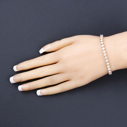 10.00 Carat Lab Grown Diamond 14K Yellow Gold Bracelet Bids.com