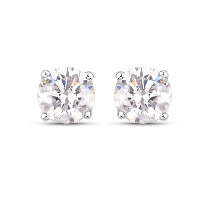 0.54 Carat Genuine White Diamond 14K White Gold Earrings Bids.com