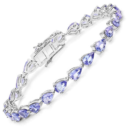 9.25 Carat Genuine Tanzanite .925 Sterling Silver Bracelet Bids.com