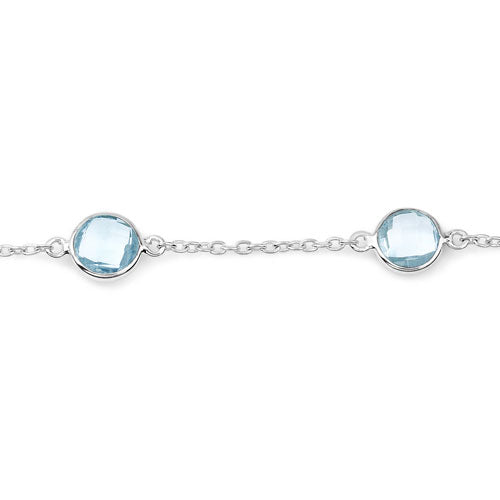 5.00 Carat Genuine Blue Topaz .925 Sterling Silver Bracelet Bids.com