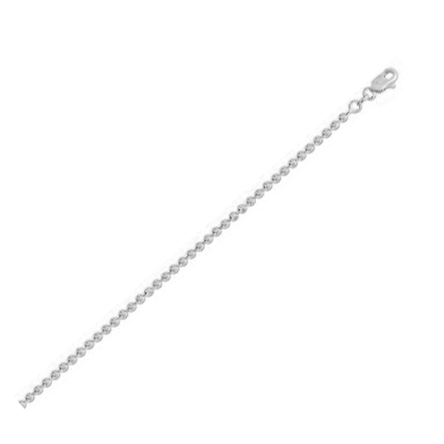 Moon Cut Bead Chain in 14k White Gold (2.50 mm) Bids.com