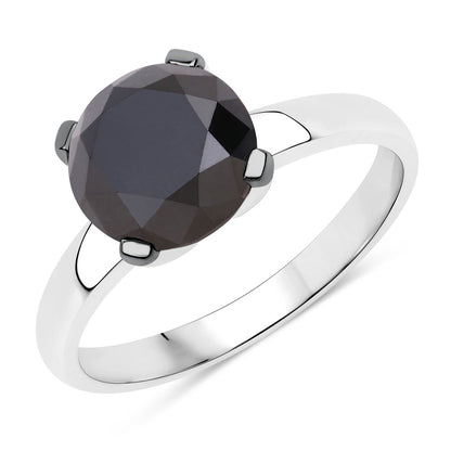 3.00 Carat Genuine Black Diamond 14K White Gold Ring Bids.com
