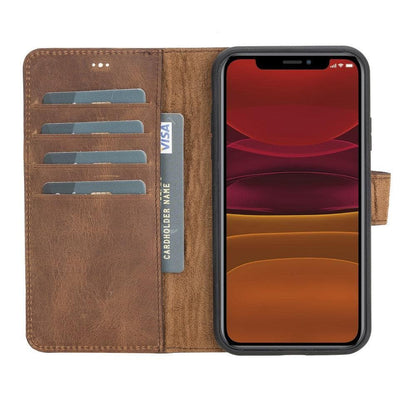 iPhone 11 Pro Max Leather Wallet Case Detachable RFID – Magic Mizuri Leather