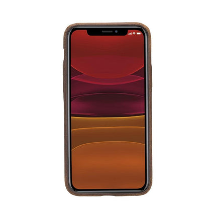 iPhone 11 Pro Genuine Leather Slim Case – Rock Cover Stand Mizuri Leather