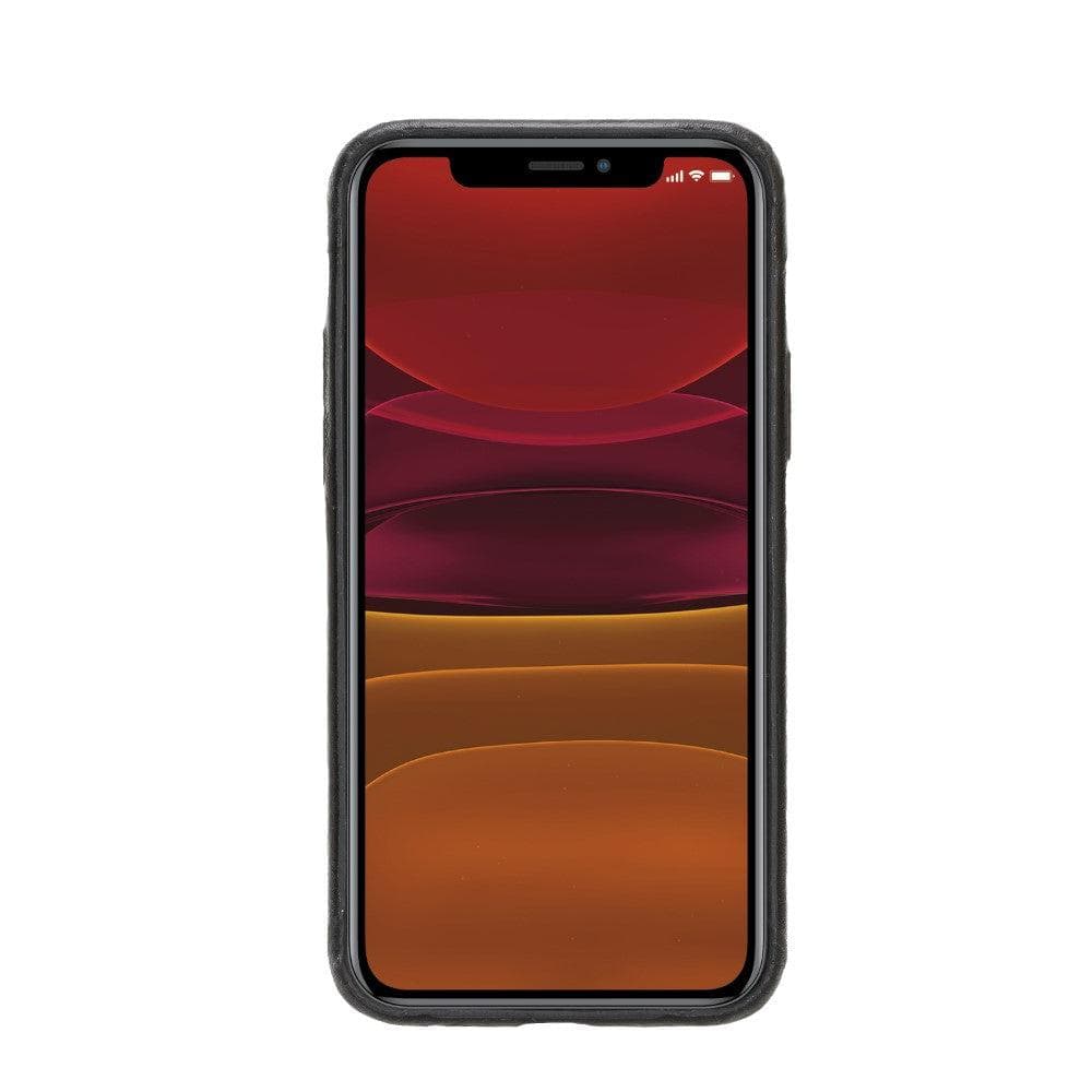 iPhone 11 Pro Genuine Leather Slim Case – Rock Cover Stand Mizuri Leather