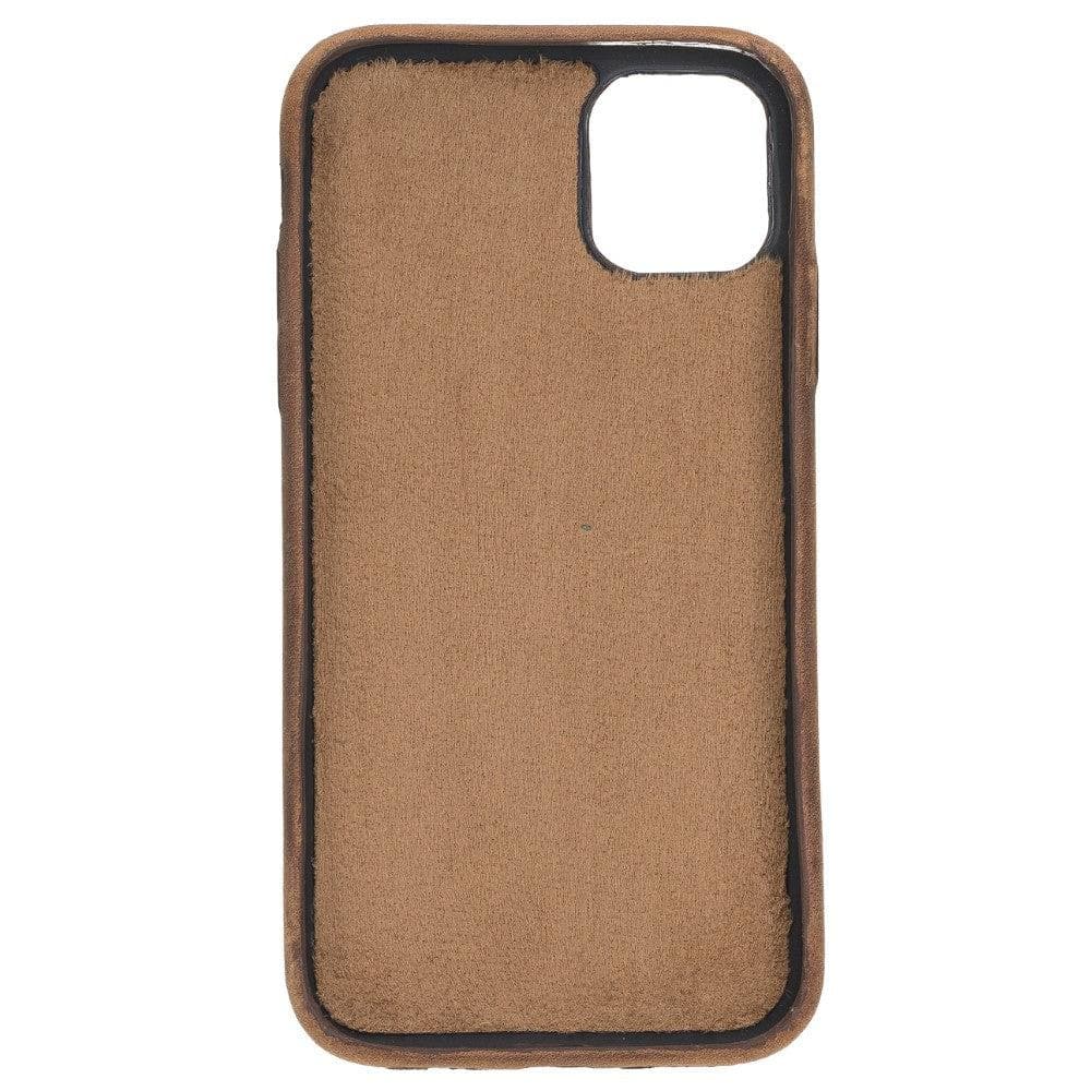 iPhone 11 Genuine Leather Slim Case with Stand – Rock Cover Stand Mizuri Leather