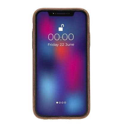 iPhone 11 Genuine Leather Slim Case with Stand – Rock Cover Stand Mizuri Leather