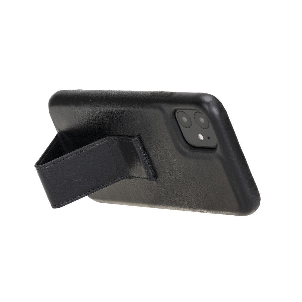 iPhone 11 Genuine Leather Slim Case with Stand – Rock Cover Stand Mizuri Leather