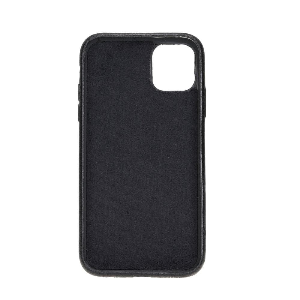 iPhone 11 Genuine Leather Slim Case with Stand – Rock Cover Stand Mizuri Leather