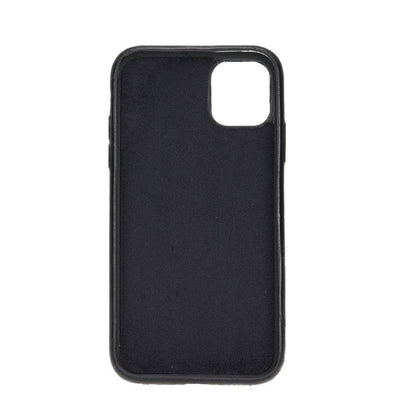 iPhone 11 Genuine Leather Slim Case with Stand – Rock Cover Stand Mizuri Leather