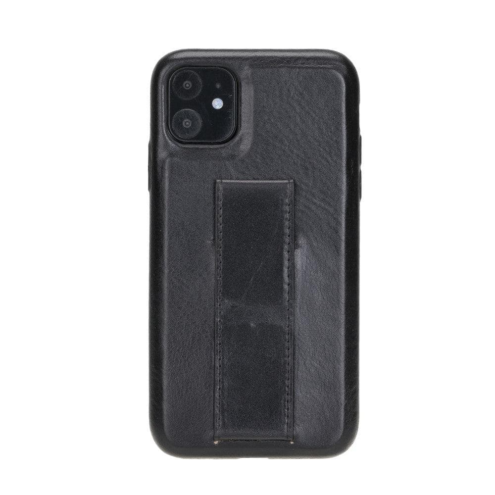 iPhone 11 Genuine Leather Slim Case with Stand – Rock Cover Stand Mizuri Leather