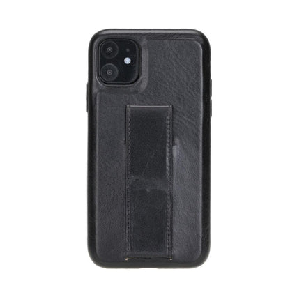iPhone 11 Genuine Leather Slim Case with Stand – Rock Cover Stand Mizuri Leather