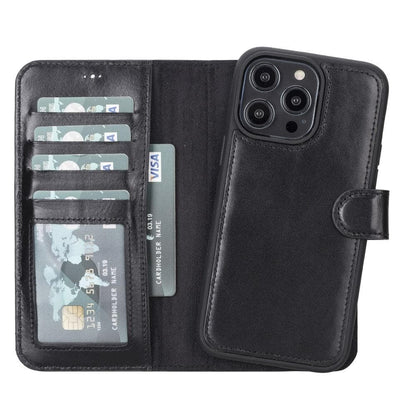 iPhone 14 Pro Max Leather Wallet Case Detachable RFID MagSafe – Magic Mizuri Leather