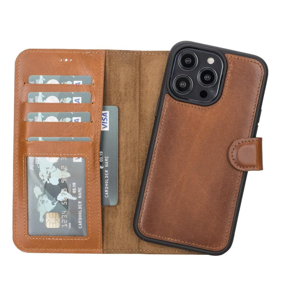 iPhone 14 Pro Max Leather Wallet Case Detachable RFID MagSafe – Magic Mizuri Leather