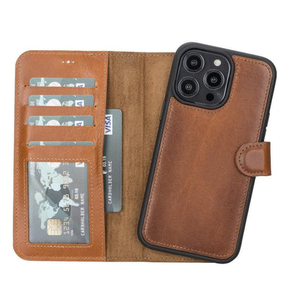 iPhone 14 Pro Leather Wallet Case Detachable RFID MagSafe – Magic Mizuri Leather