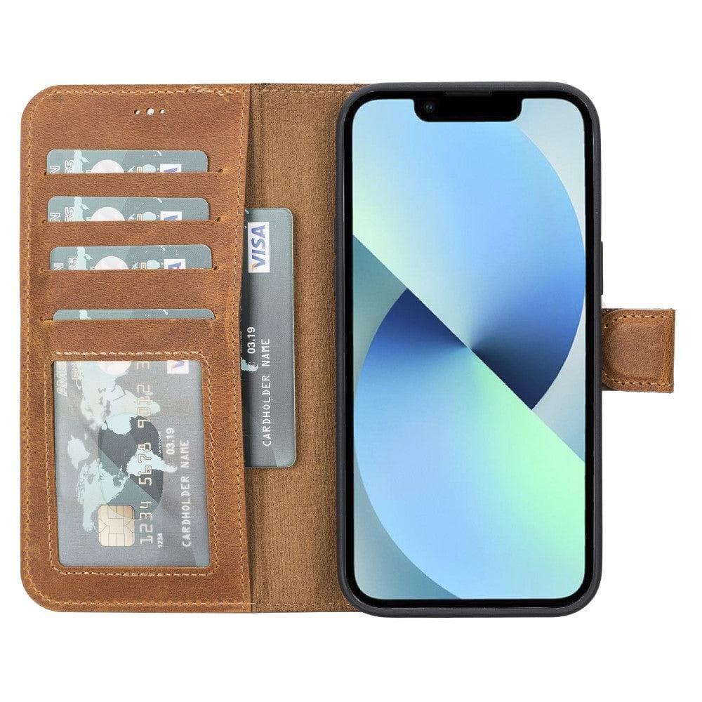 iPhone 14 Plus Leather Wallet Case Detachable RFID MagSafe – Magic Mizuri Leather