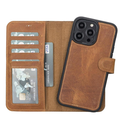 iPhone 14 Pro Leather Wallet Case Detachable RFID MagSafe – Magic Mizuri Leather