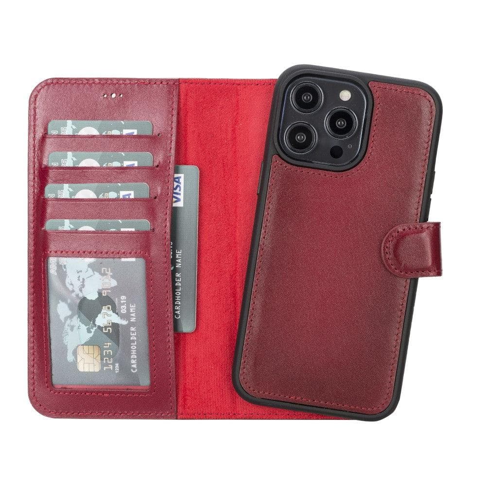 iPhone 14 Plus Leather Wallet Case Detachable RFID MagSafe – Magic Mizuri Leather