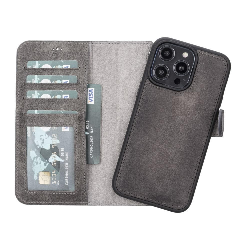 iPhone 14 Plus Leather Wallet Case Detachable RFID MagSafe – Magic Mizuri Leather
