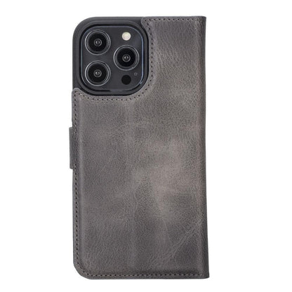 iPhone 14 Plus Leather Wallet Case Detachable RFID MagSafe – Magic Mizuri Leather