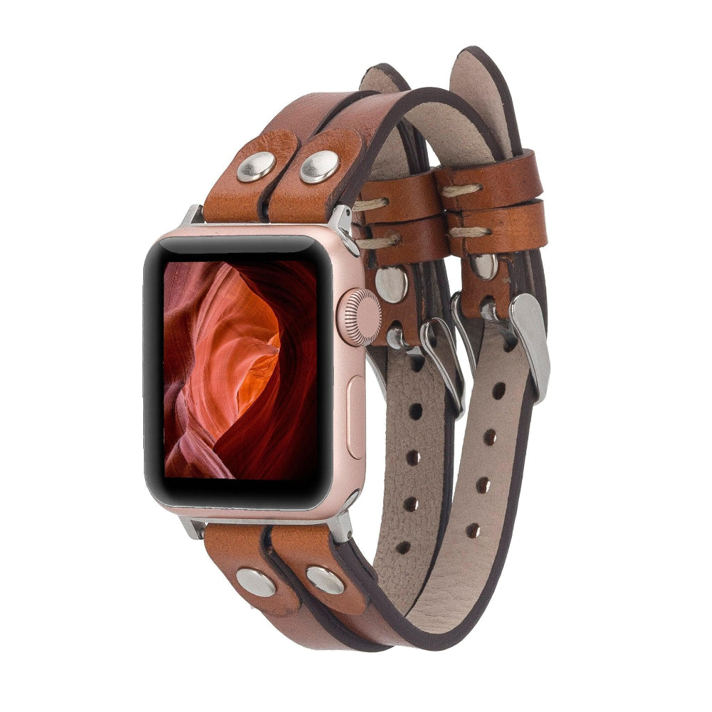 Durham Ely Leather Apple Watch Double Band Mizuri Leather