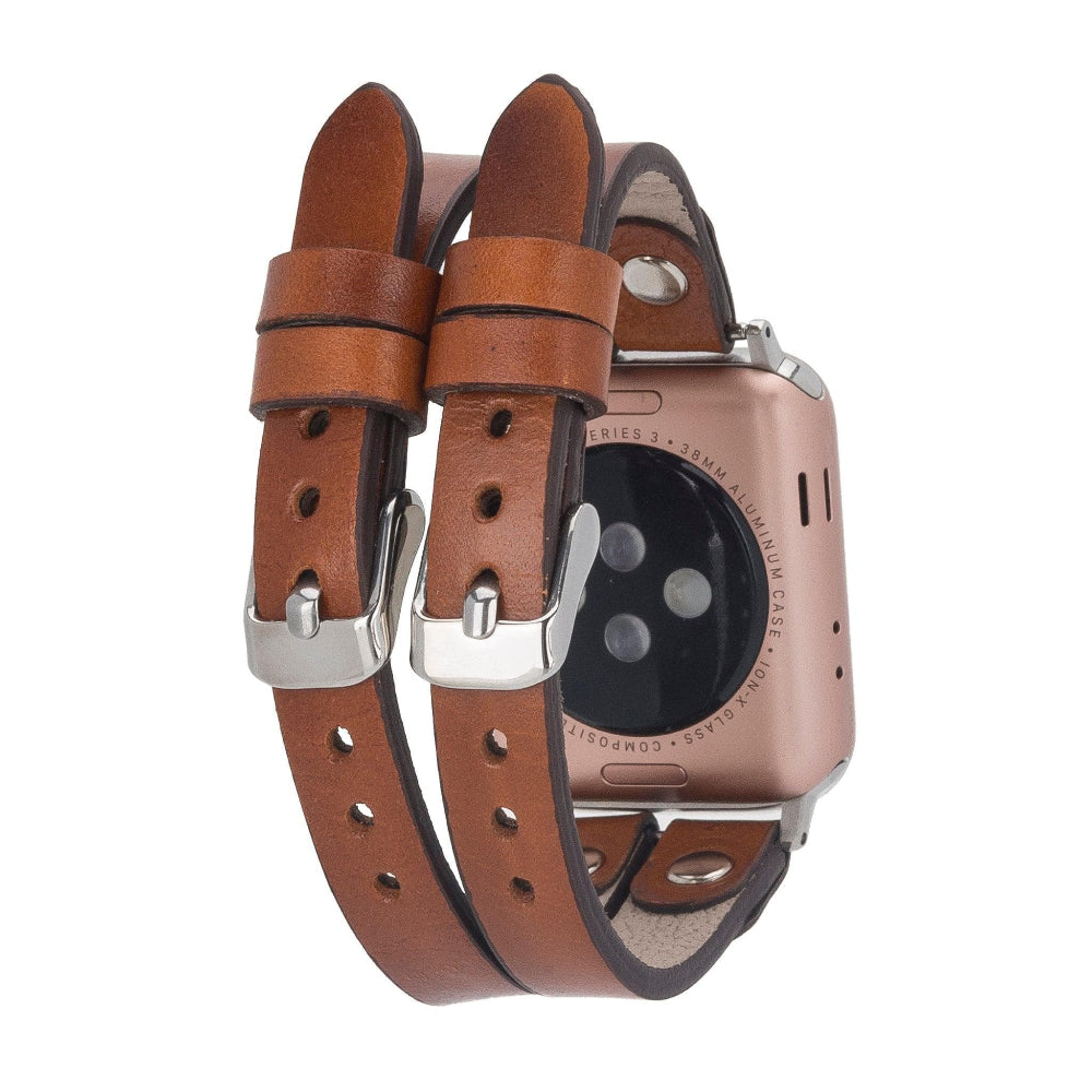Durham Ely Leather Apple Watch Double Band Mizuri Leather
