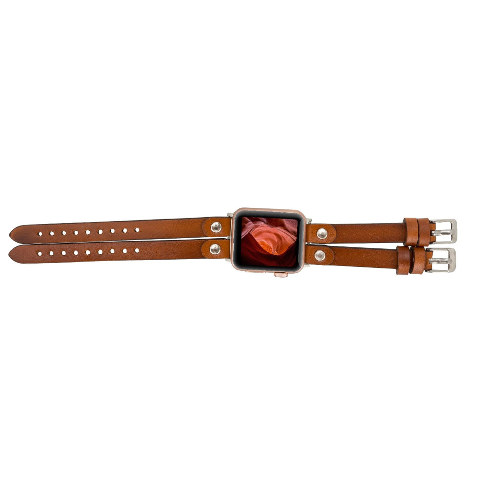 Durham Ely Leather Apple Watch Double Band Mizuri Leather